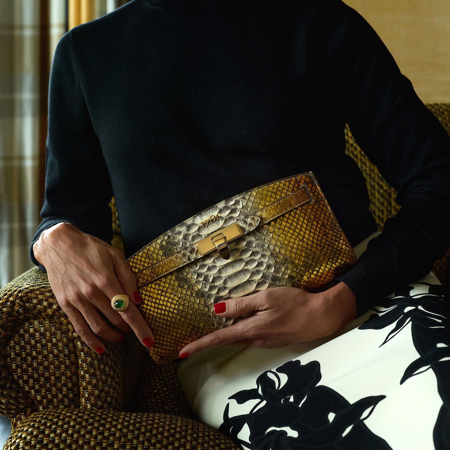 1781 Long Pochette Handbag in Python