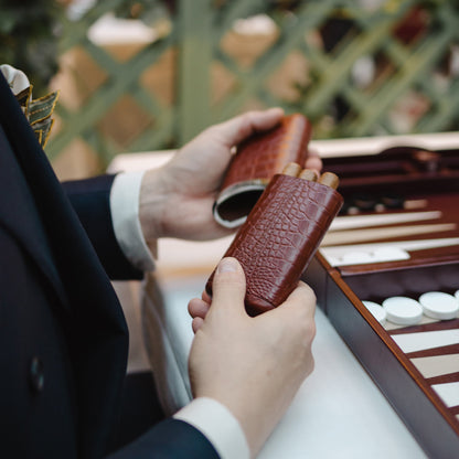 Bond Street Cigar Case in Crocodile