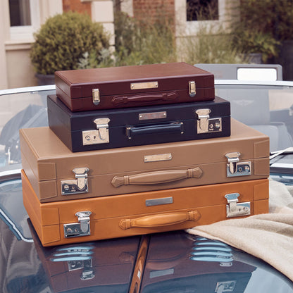 Hanover Large Backgammon in Saddle Leather