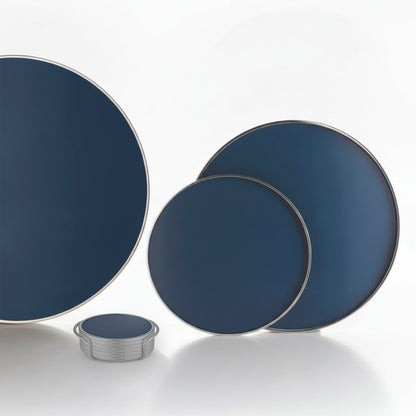 Round Tray in Sterling Silver & Formica®, 8"