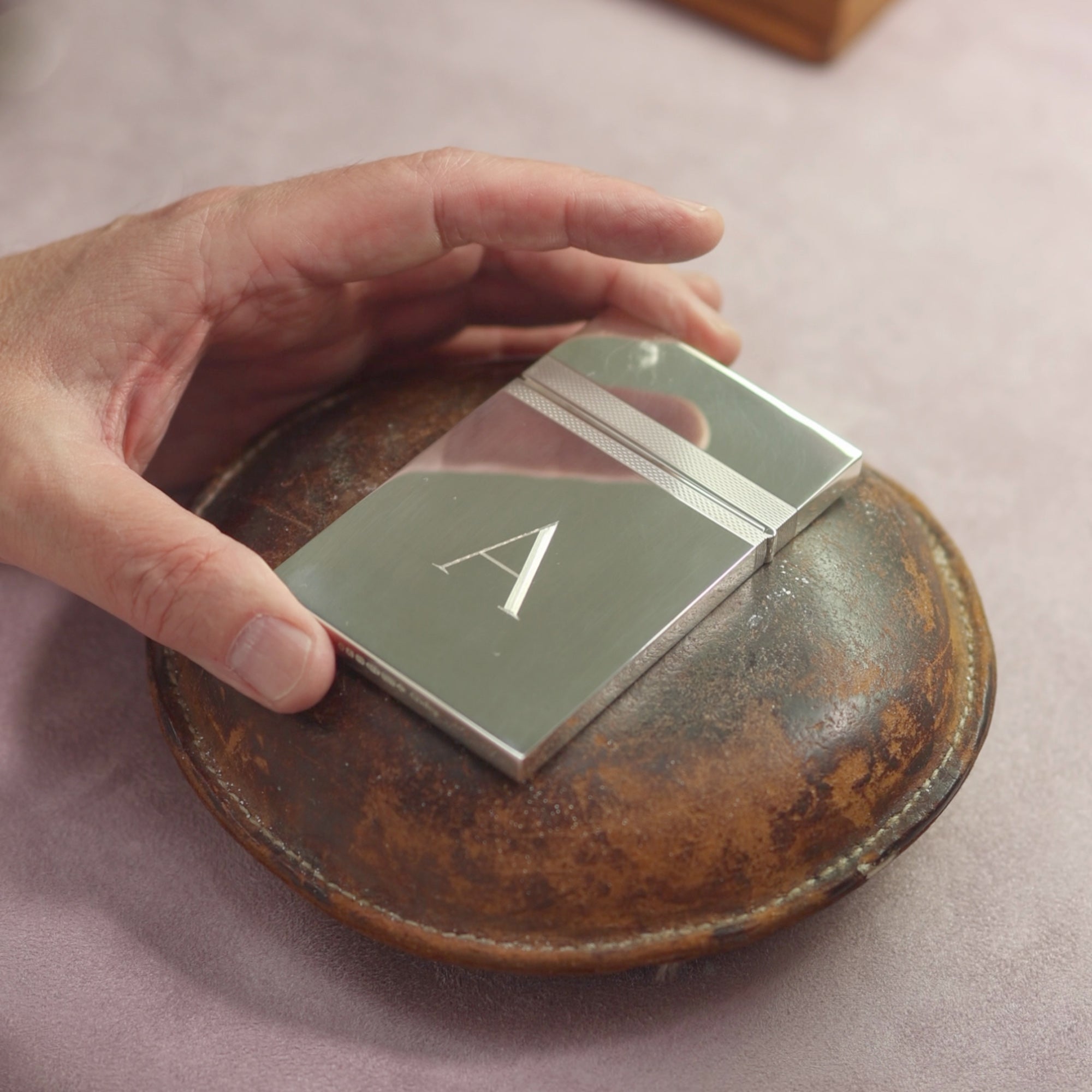 大麦模様のカードケース (スターリングシルバー) – Asprey London