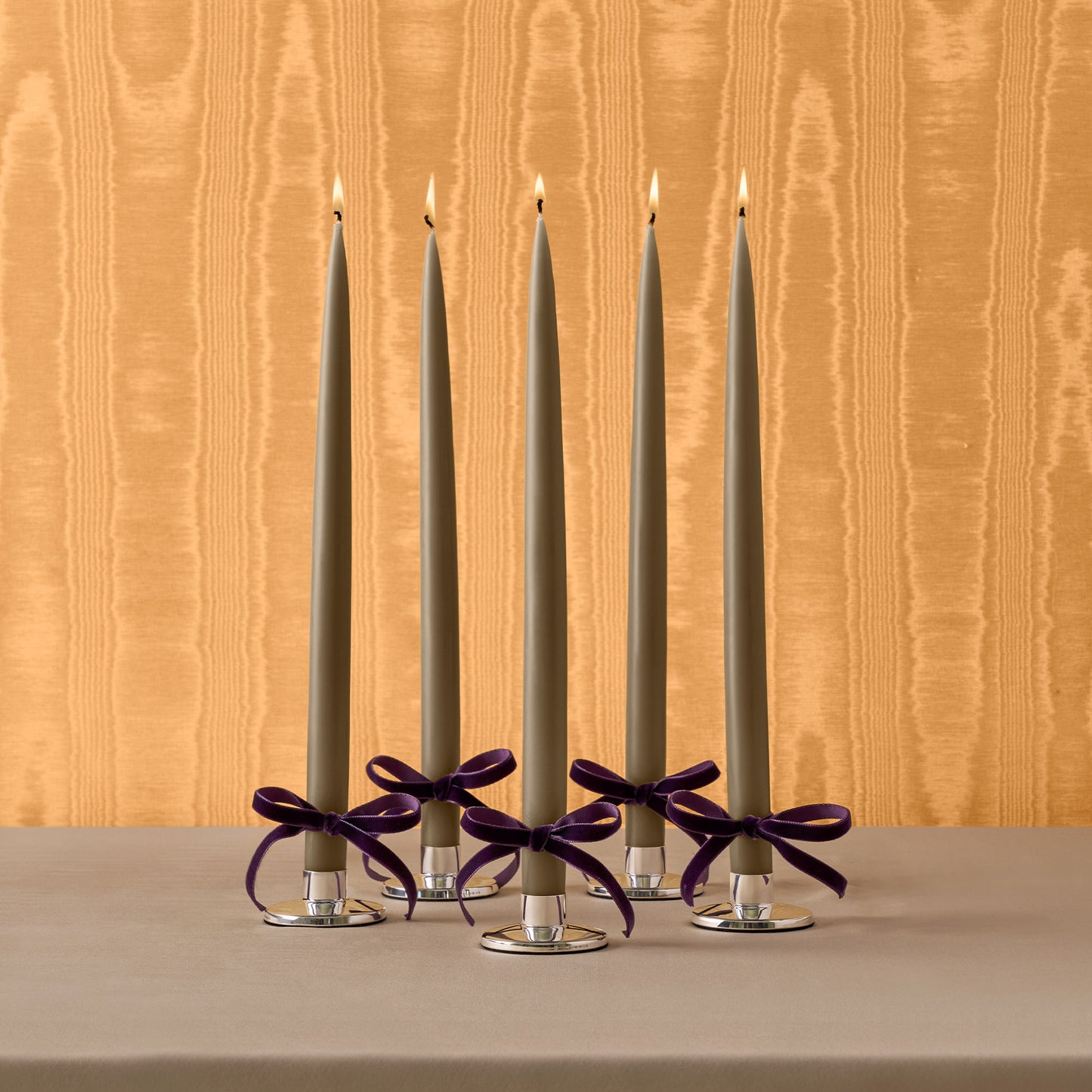 Pair of Short Classic Candlesticks in Sterling Silver