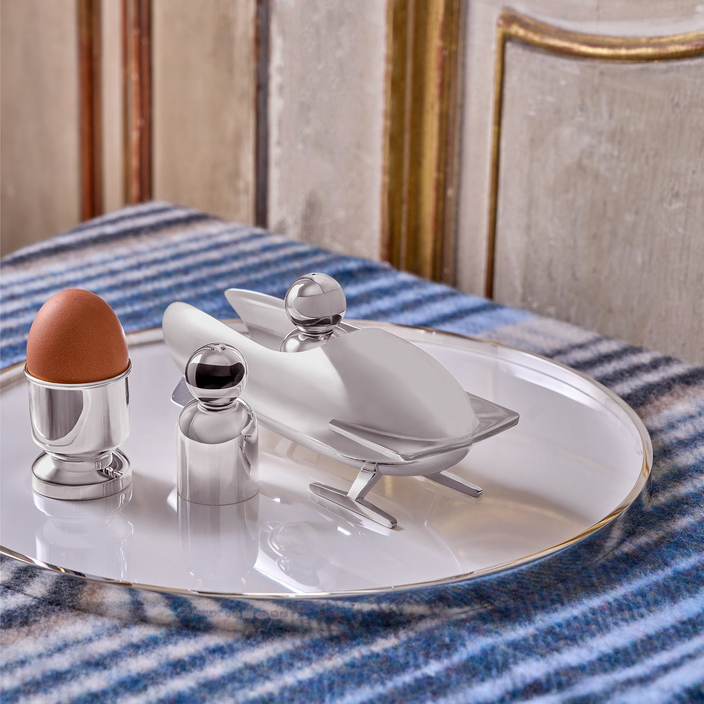 Bobsleigh Salt and Pepper Set in Sterling Silver