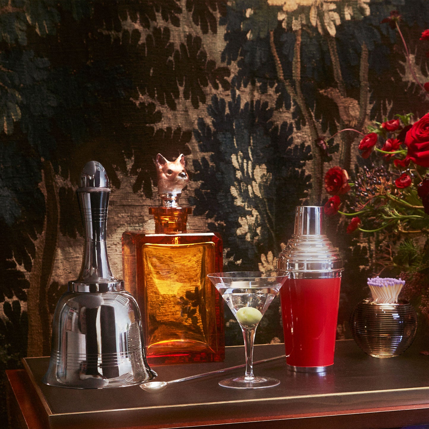 Enamelled Sterling Silver Cocktail Shaker