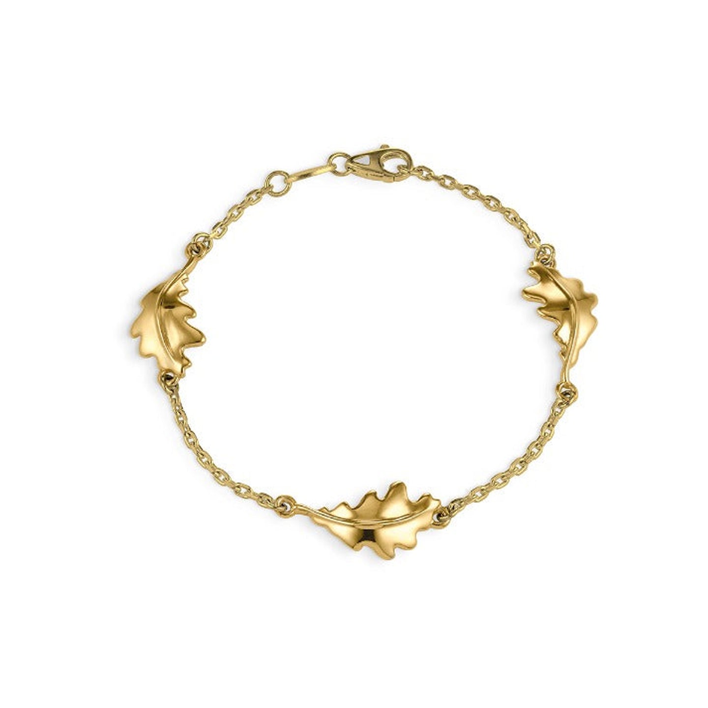 Oak Leaf Bracelet in Sterling Silver Gilt