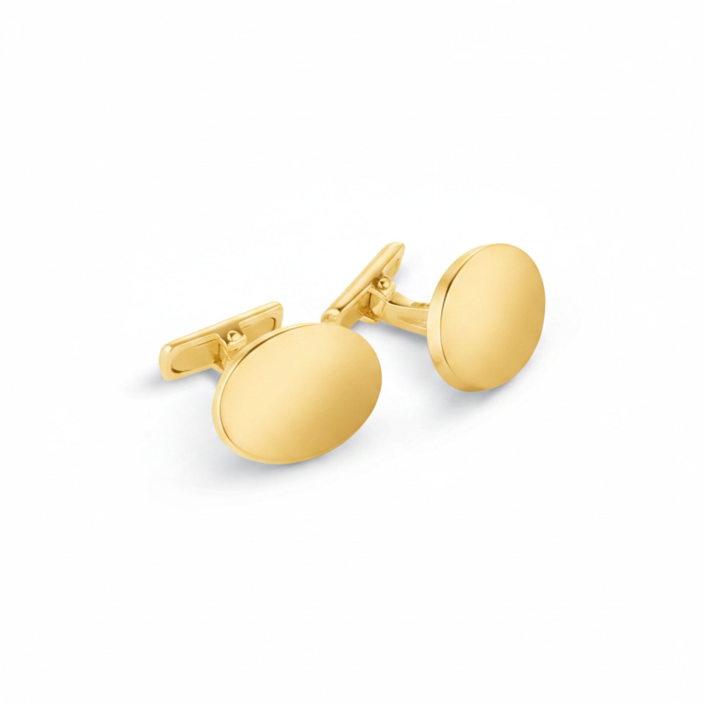 Oval Heavyweight Cufflinks in 18ct Yellow Gold