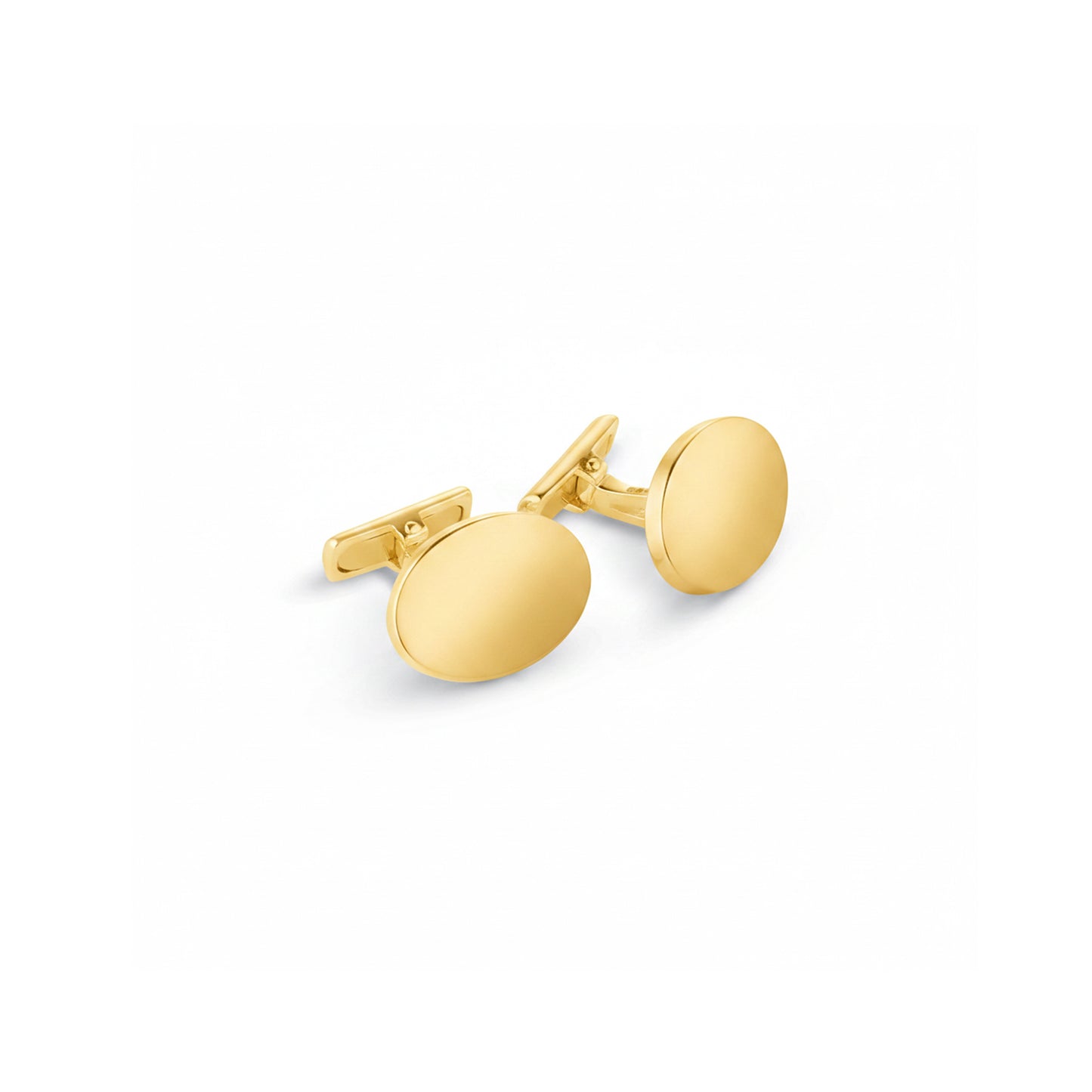 Oval Heavyweight Cufflinks in 18ct Yellow Gold