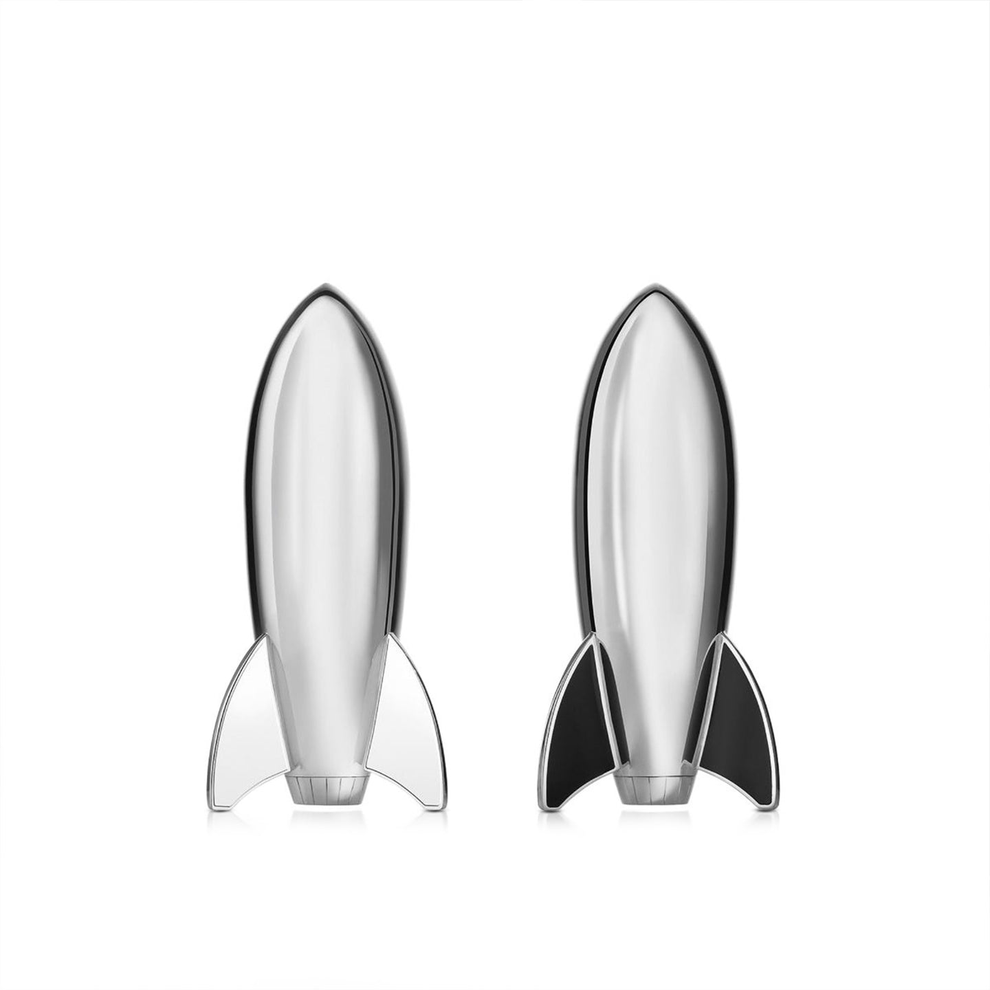 Rocket Salt & Pepper Shakers in Sterling Silver