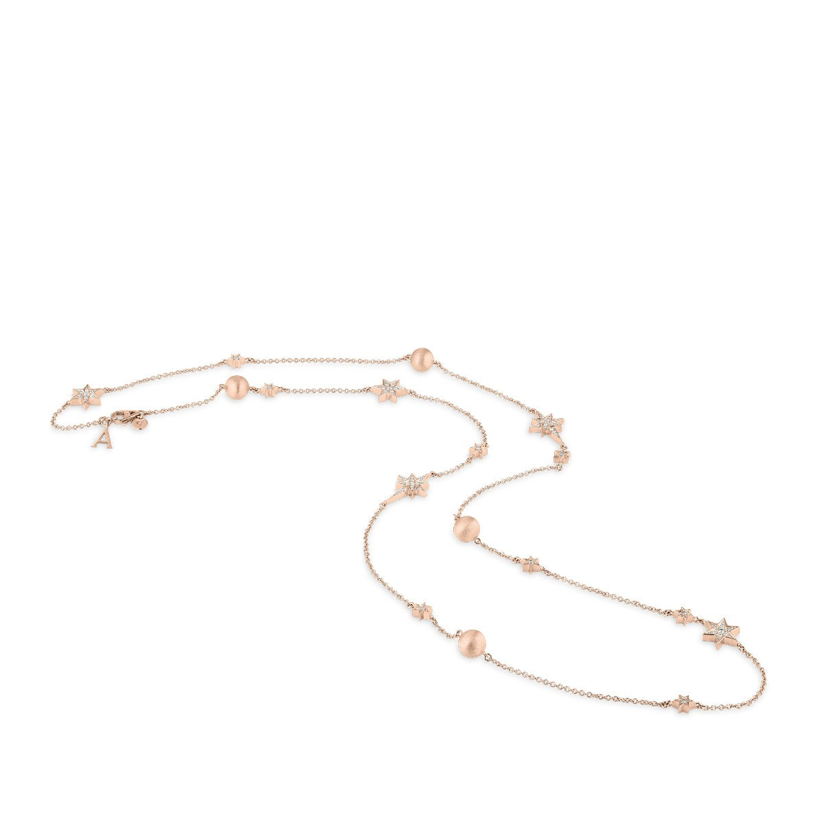 Cosmic Stargazer Necklace in 18ct Rose Gold with Diamonds