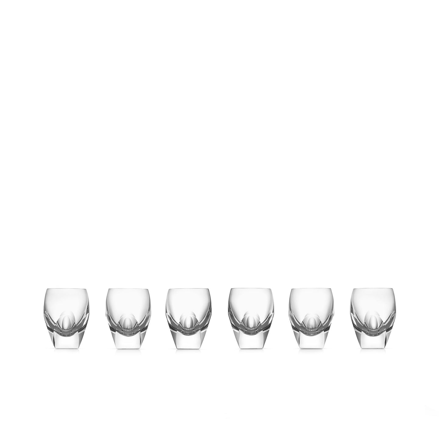 Vodka Crystal Shot Glasses, Set of 6