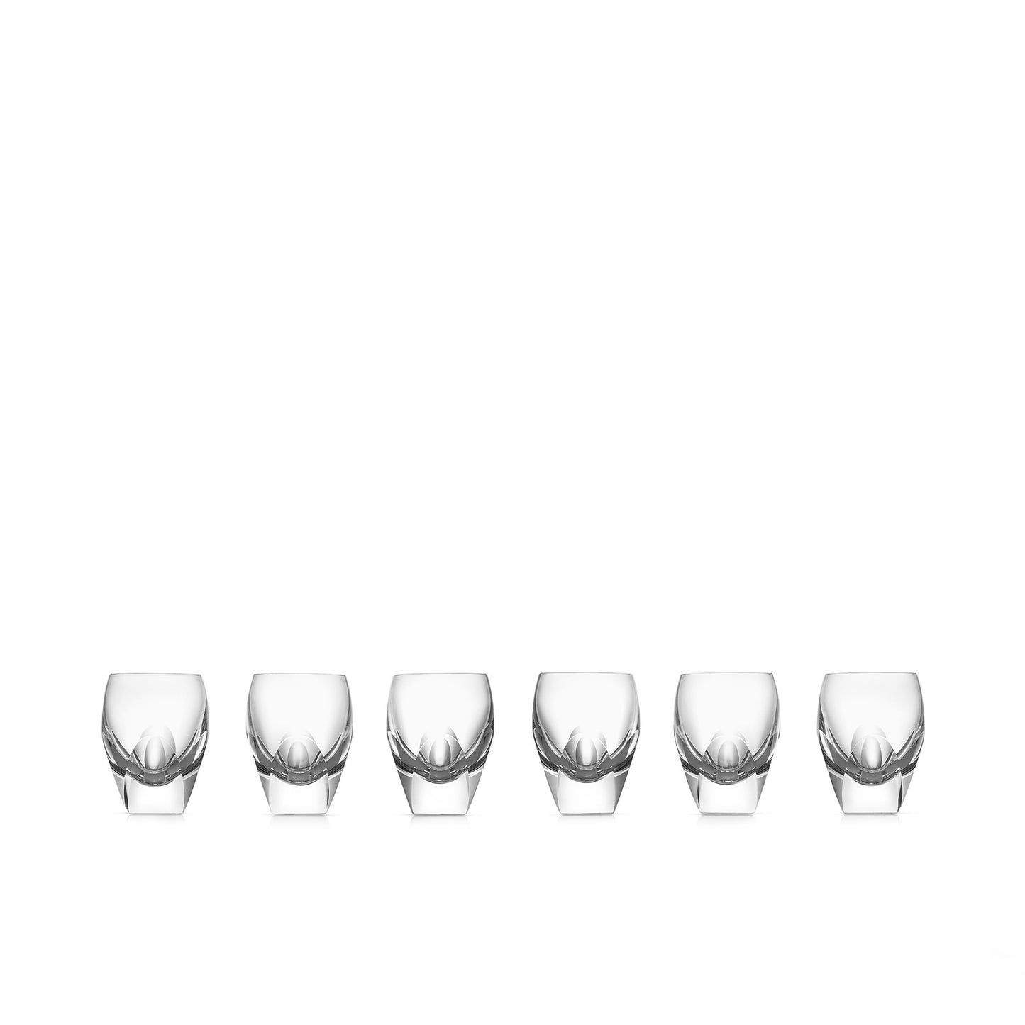 Vodka Crystal Shot Glasses, Set of 6