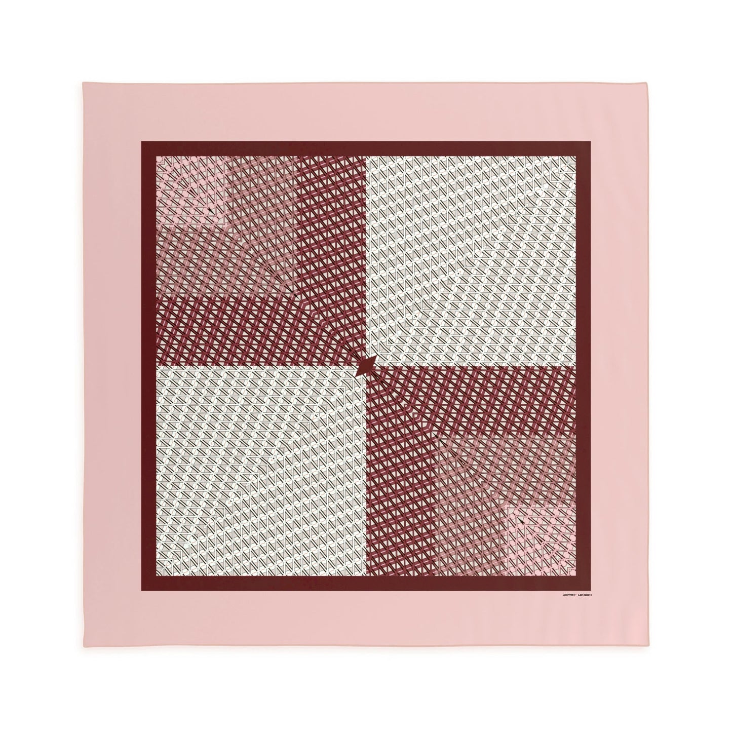 幾何学模様のシルクスカーフ